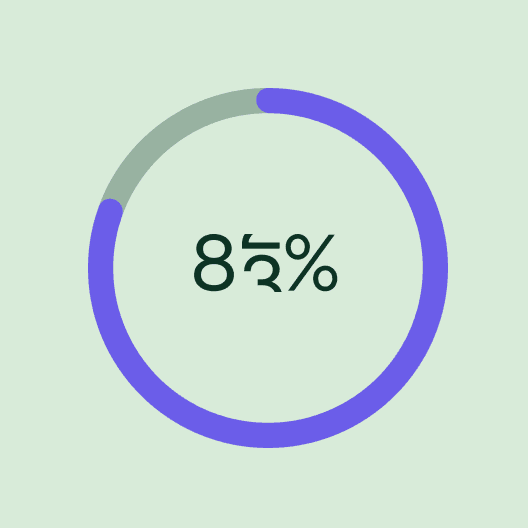 percentage number in a circle